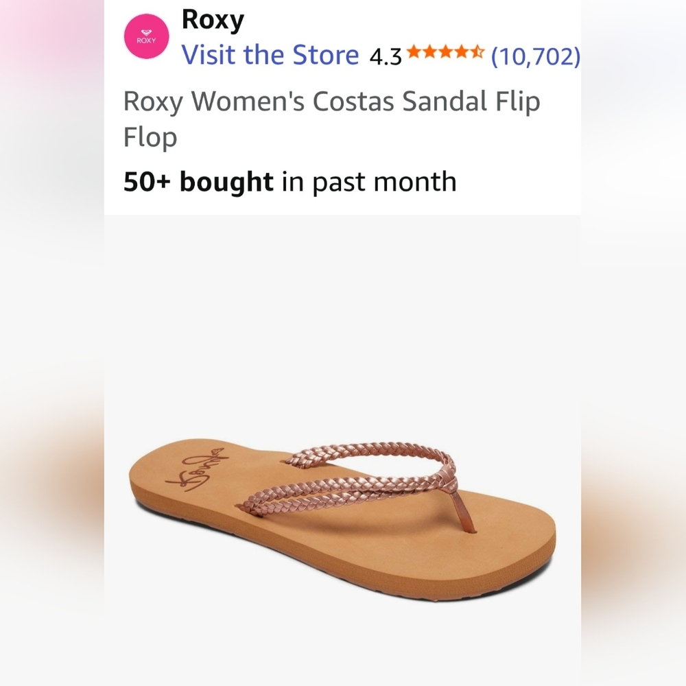 Roxy Pink Braided Sandals